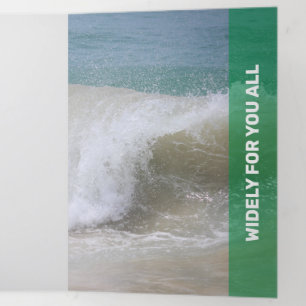 Fresh Green Modern Transparency Tri-Fold Card