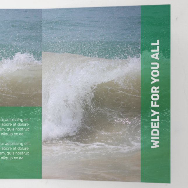 Fresh Green Modern Transparency Tri-Fold Card (Inside Last)