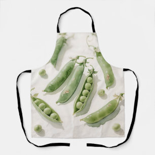 Fresh Green Peas Watercolor Apron
