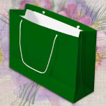 Fresh Green Pine tree solid minimalist Large Gift Bag<br><div class="desc">Gift Bag "Large" featuring minimalist solid Fresh Green Pine tree colour with personalised Name / text - elegant gift wrapping for your loved ones.</div>