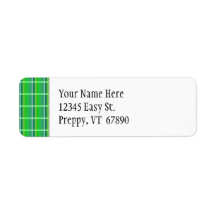 Fresh Green Plaid Custom Return Address Labels