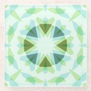 Fresh Green Pretty Blue Star Dopamine Decor Kitsch Glass Coaster