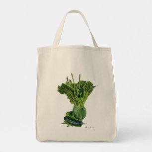 Fresh Green vegetables display art. Tote Bag