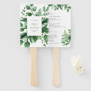 Fresh Greenery Leafy Plants Wedding Hand Fan