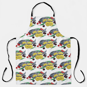 Fresh Grilled Fish Greek Mediterranean Seafood Apron