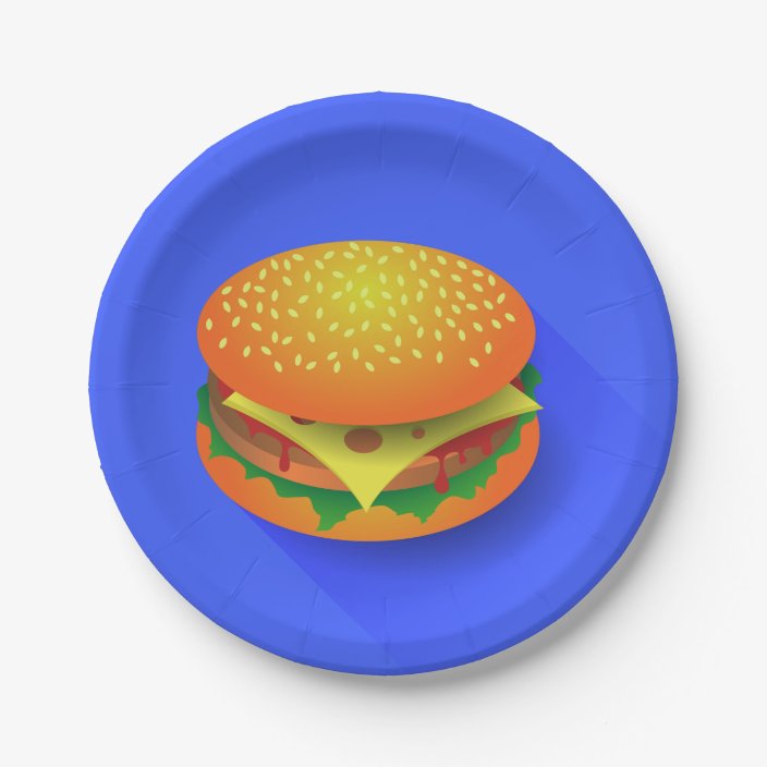 Fresh Hamburger Paper Plates | Zazzle.co.uk