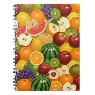 Fresh Harvest    Fruits Pattern  Notebook