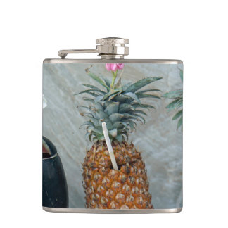 fresh healthy pineapple hip flask