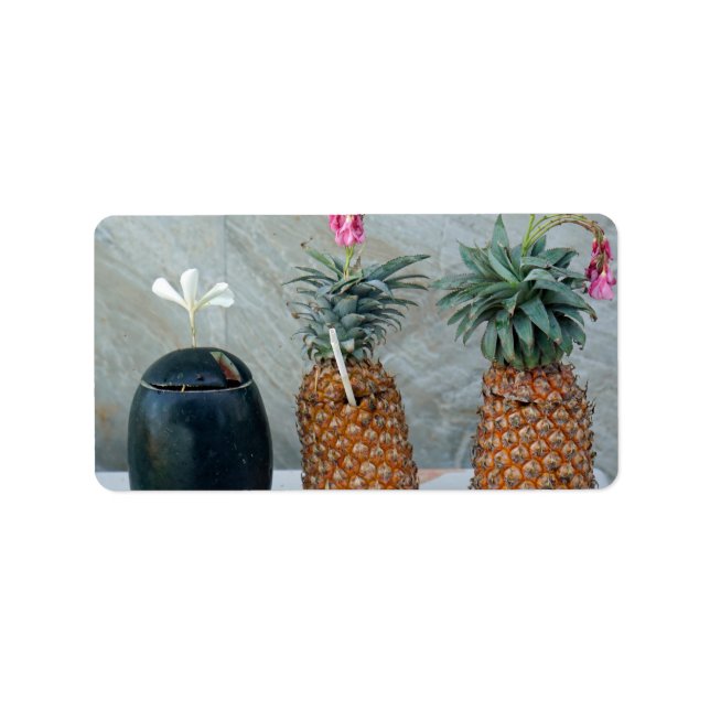 fresh healthy pineapple label (Front)