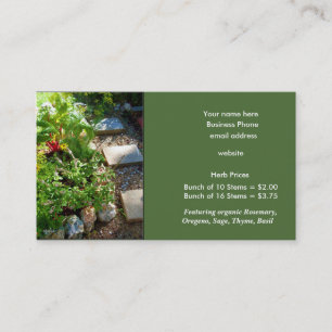 Fresh Herbs for Sale Template Business Card