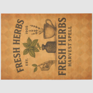 Fresh Herbs – Vintage Botanical Decoupage Tissue Paper