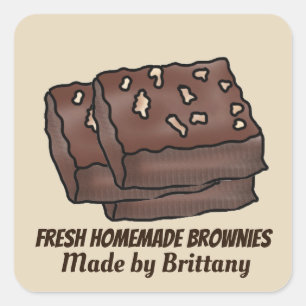Fresh Homemade brownies addname sticker
