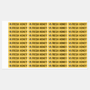 FRESH HONEY JAR Security Label with Cute Bee