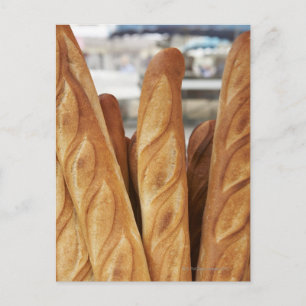 Fresh, hot baguettes postcard