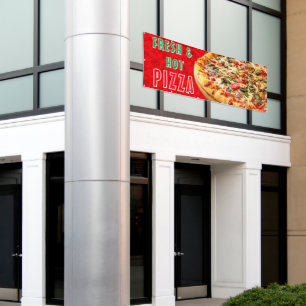 Fresh & Hot Pizza Cheesy Pepperoni Advert  Banner
