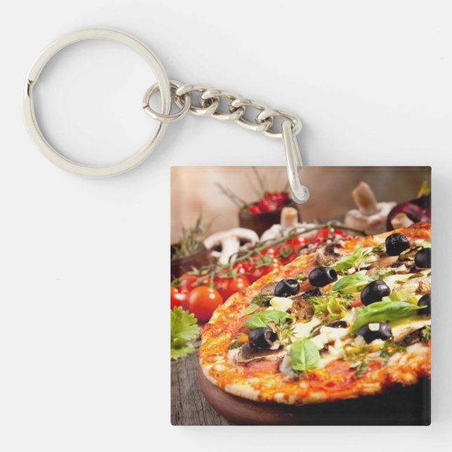 Fresh Italian pizza Key Ring (Front)