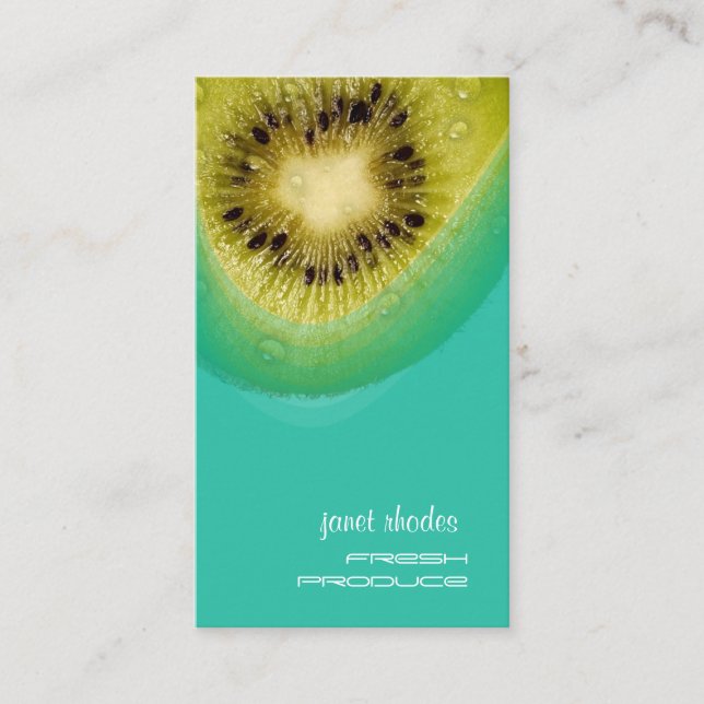 Fresh Kiwi for Organic growers Business Card (Front)