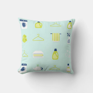 Fresh Laundry Day Pattern Cushion