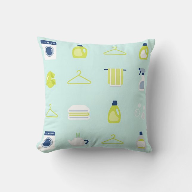 Fresh Laundry Day Pattern Cushion (Front)