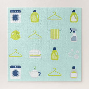 Fresh Laundry Day Pattern Jigsaw Puzzle