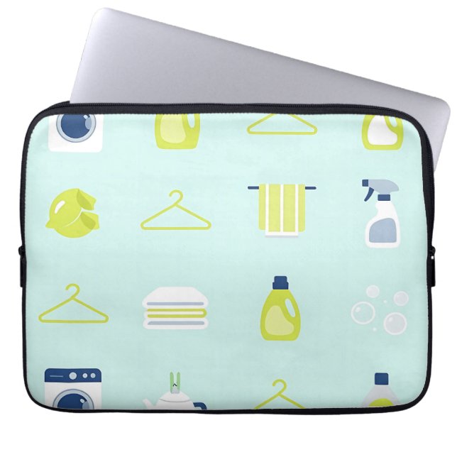 Fresh Laundry Day Pattern Laptop Sleeve (Front)