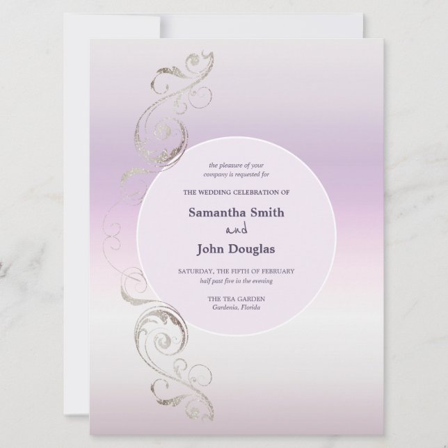 Fresh  Lavender  Invitation (Front)