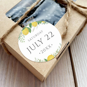 Fresh Lemon and the Date Classic Round Classic Round Sticker