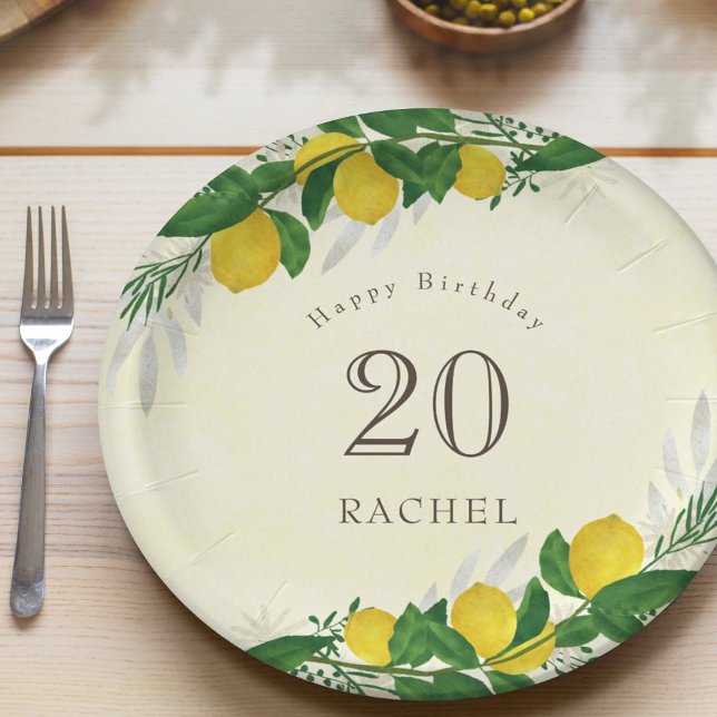 Fresh Lemon Birthday Party Paper Plate (Creator Uploaded)