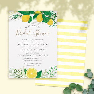 Fresh Lemon Bridal Shower Invitation Card 02