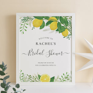 Fresh Lemon Bridal Shower Welcome Sign