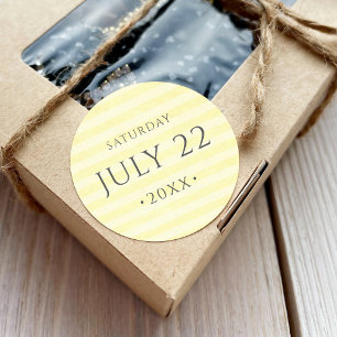 Fresh Lemon Colour and the Date Classic Round Sticker