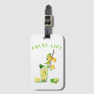 Fresh Lemon Drink Luggage Tag - Custom Text