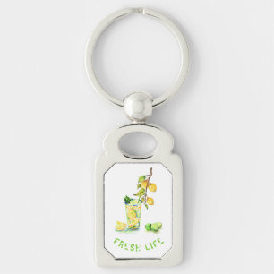 Fresh Lemon Juice Cool Drink Lemonade Summer Party Key Ring