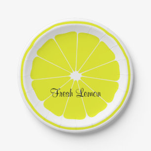 Fresh Lemon Paper Plate