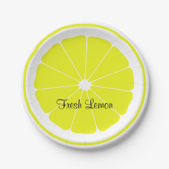 Fresh Lemon Paper Plate (Front)