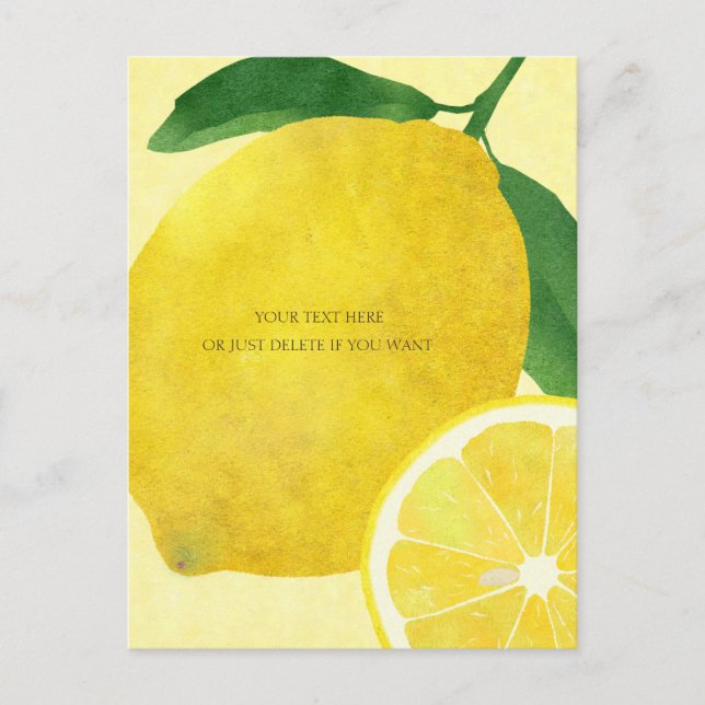 Fresh Lemon Simple Postcard (Front)