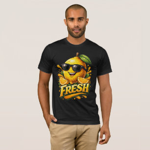 Fresh Lemon Summer Vibes Cute Citrus Character  T-Shirt