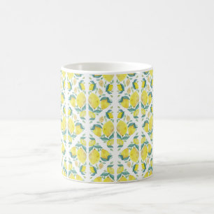 Fresh Lemon Watercolor Pattern Coffee Mug