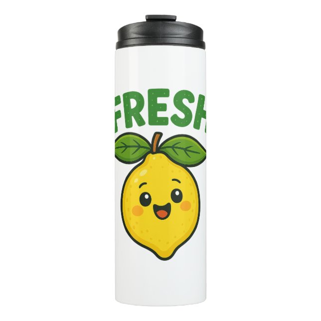 Fresh Lemon with Leaves Thermal Tumbler (Front)