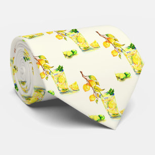 Fresh Lemons Cool Drink Summer Party Neck Tie