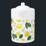 Fresh Lemons Floral Citrus Fruits Summer Pattern<br><div class="desc">Freshen up your kitchen this summer with this gorgeous green and yellow citrus lemons pattern.</div>