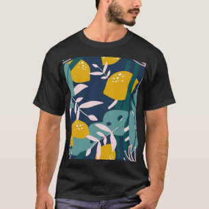 Fresh Lemons: Overlapping Vintage Pattern T-Shirt