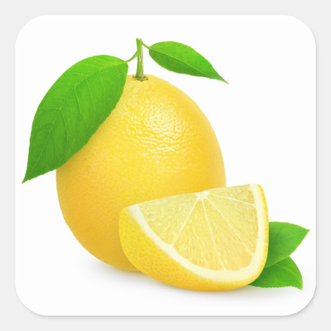 Fresh lemons square sticker (Front)
