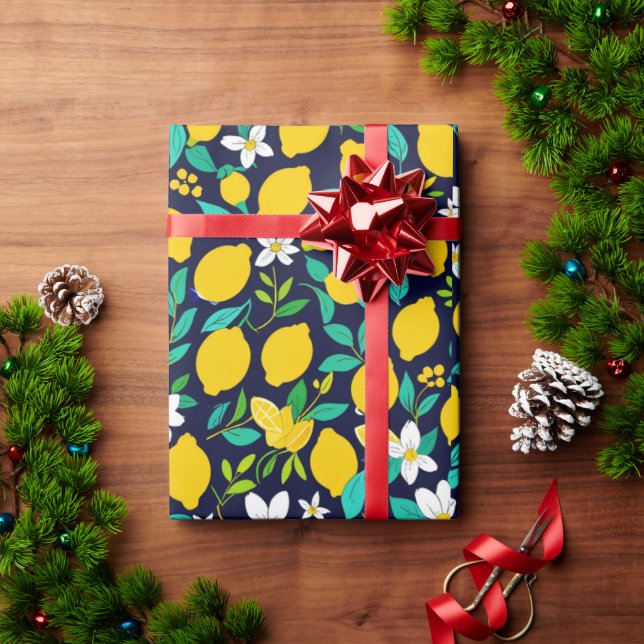 Fresh Lemons  Wrapping Paper (Holiday Gift)