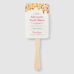 Fresh Lemony Love Citrus Foliage Wedding Hand Fan