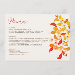 Fresh Lemony Love Citrus Foliage Wedding Menu