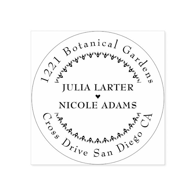 Fresh Lemony Love Citrus Foliage Wedding Rubber Stamp (Imprint)