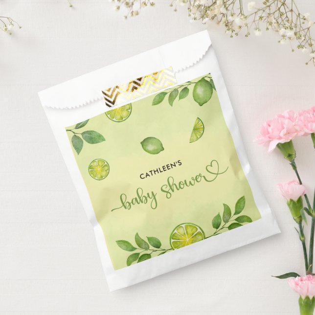 Fresh Lime Citrus Gender Neutral Baby Shower Favour Bags (Sealed)