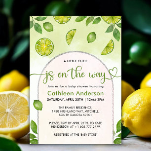 Fresh Lime Citrus Gender Neutral Baby Shower Invitation