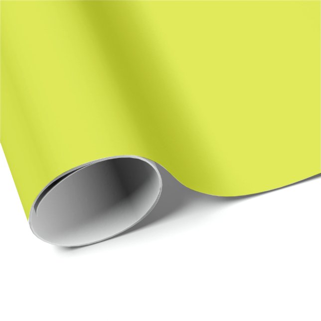 Fresh Lime Green Modern Solid Colour Pattern Wrapping Paper (Roll Corner)
